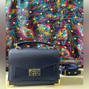The Kooples Emily bag, dark blue, gold hardware